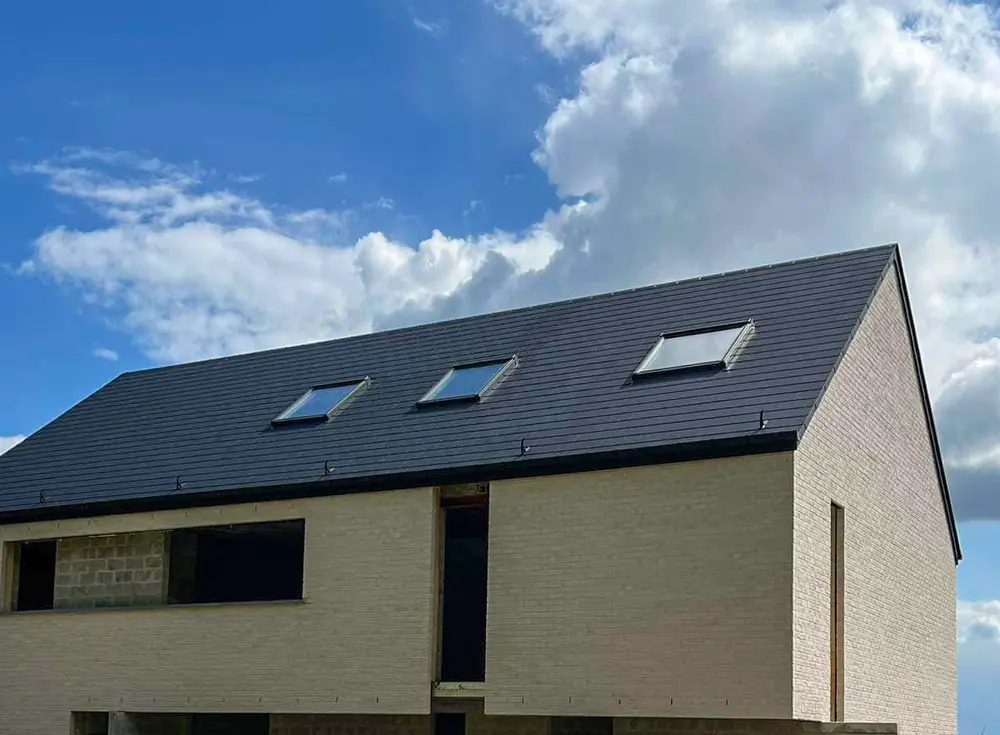 Toiture avec ardoises